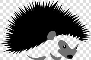 Clip Art Hedgehog Stock Illustration Silhouette   Cartoon Hedgehog Silhouette  HD Png Download