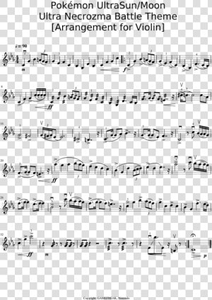 Ultra Necrozma Theme Sheet Music  HD Png Download