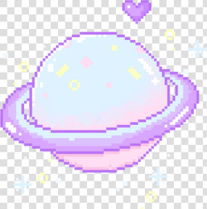  galaxy  cute  kawaii  pixels  planet  planeta  galaxia   Pastel Pixel Planet  HD Png Download