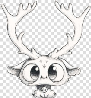  reh  cute  eyes  big  little  hirsch  blacknwhite  HD Png Download