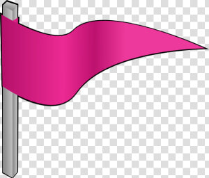 Waving Pink Flag Svg Clip Arts   Pink Flag Clip Art  HD Png Download