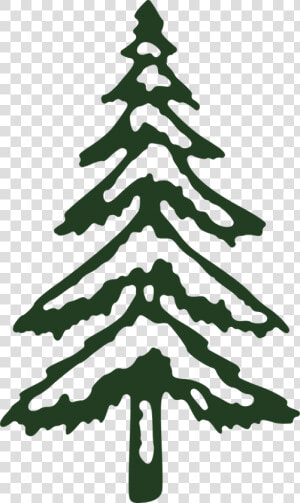 Snowcapped Pine Tree Svg Cut File   Christmas Tree  HD Png Download