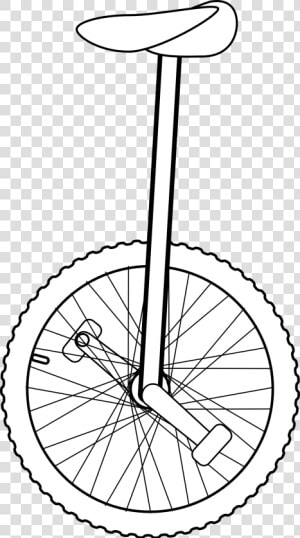 Unicycle Coloring Image   Unicycle Clipart Black And White  HD Png Download