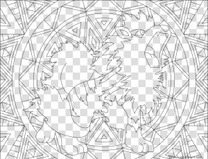 Arcanine Pokemon Coloring Page   Pokemon Mandala  HD Png Download