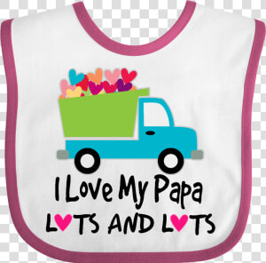 I Love My Papa Grandchild Baby Bib White And Raspberry   Love Auntie  HD Png Download