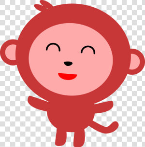 Transparent Funny Monkey Png   Png Cartoon Monkey Red  Png Download