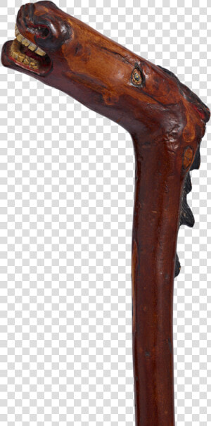 Carved Horse Head Folk Art Walking Stick   Wood  HD Png Download