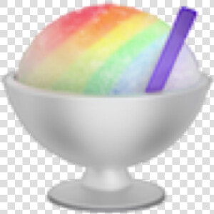 Shaved Rainbow Ice Cream Emoji🍧🌈   Ice Cream  HD Png Download