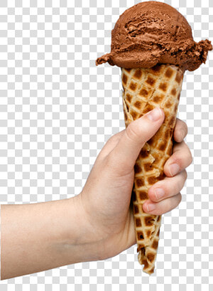 Milk Chocolate Ice Cream   Ice Cream Cone  HD Png Download