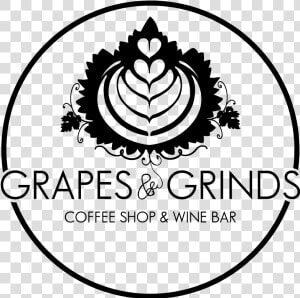 Grapes  amp  Grinds cooffee Shop And Wine Bar   Coffee And Wine Shop Logo  HD Png Download