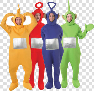 Group 80s Fancy Dress   Tinky Winky Teletubbies Costume  HD Png Download