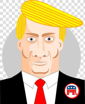 Donald Trump  Caricature  President  Usa  Republican   Republican Party  HD Png Download