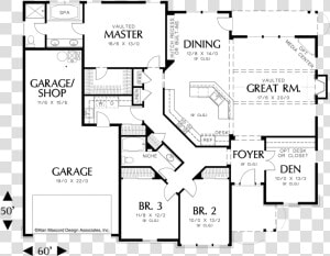 Main Floor Plan Image For Mascord Galen Traditional   3 Bedroom House Plans With Office  HD Png Download