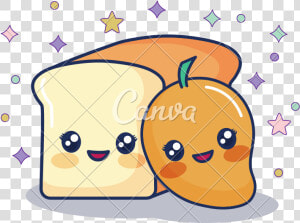 Mango Clipart Kawaii   Kawaii Bread  HD Png Download