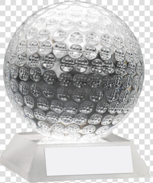 Clear Glass Golf Ball Trophy 76mm  HD Png Download