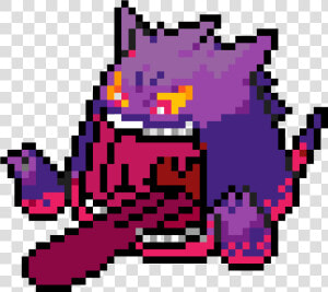 Pokemon Gigantamax Gengar Pixel Art  HD Png Download