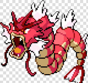 Gyarados Shiny Pixel Art Pokemon Hd Transparent Png  Png Download