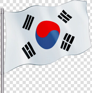 South Korea Flag   South Korea Flag Waving  HD Png Download