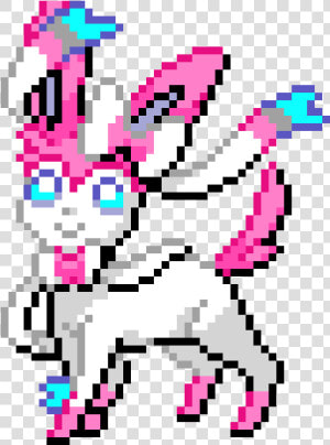 Sylveon Minecraft Pixel Art  HD Png Download