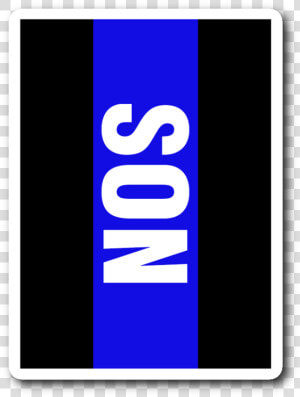 Thin Blue Line Son Decal Sticker Class   Graphic Design  HD Png Download