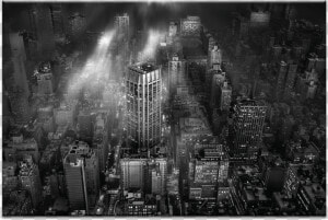 New York City   City Black And White Mist  HD Png Download