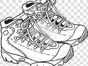 Hiking Boot Cliparts   Hiking Boots Clipart Black And White  HD Png Download