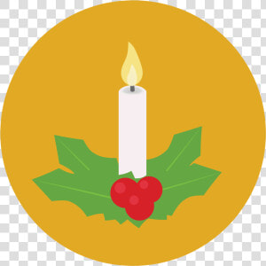 The Icon Is Of A Christmas Candle Sitting In A Small   Ville De Saint Etienne  HD Png Download