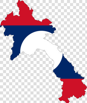 Laos Flag And Map  HD Png Download