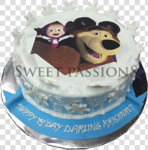 Masha Bear Photo   Cake Design Masha And The Bear Cake  HD Png Download