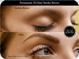 Permanent 3d Hair Stroke Brows Results   Before After Microblading Lash Extensions  HD Png Download