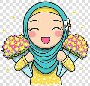  hijab  hijabfashion  fashion  islam  girl   Cute Hijab Sticker Line  HD Png Download