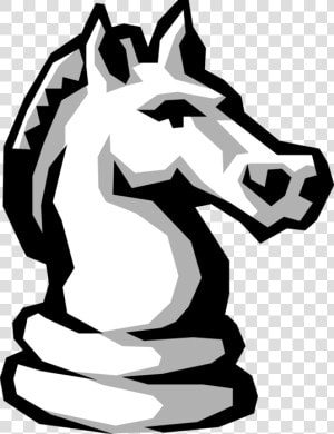 Vector Illustration Of Knight Horse S Head Piece In   Chess Horse  HD Png Download