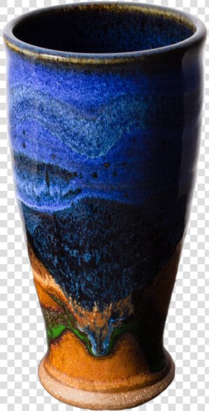 Blue And Toasted Orange Handmade Pottery Beer Stein   Ceramic  HD Png Download