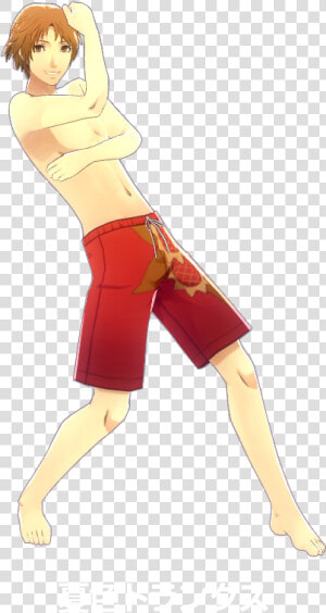 Yosuke Hanamura In His Swimsuit P4d Costume   Persona 4 Protagonist Swimsuit  HD Png Download