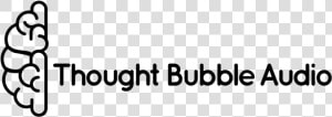 Thought Bubble Logo Horizontal Black   Monochrome  HD Png Download