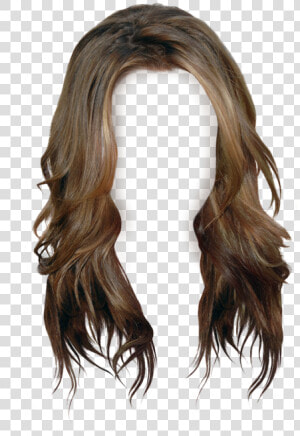 Brown Hair Wig Long Hair   Transparent Background Hair Clipart  HD Png Download