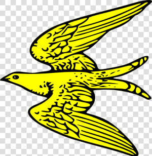 Flying Yellow Bird Svg Clip Arts   Yellow Bird Flying Clipart  HD Png Download