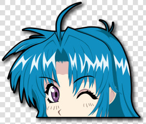 Image Of Kaname Chidori Peeker   Png Download   Cartoon  Transparent Png