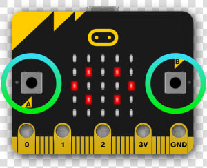 The Micro   Bit Buttons   Push Button Micro Bit  HD Png Download