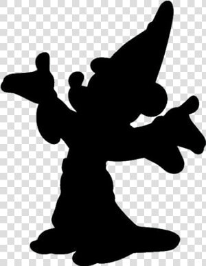 Sorcerer Mickey Mouse   Mickey Mouse Fantasia Silhouette  HD Png Download