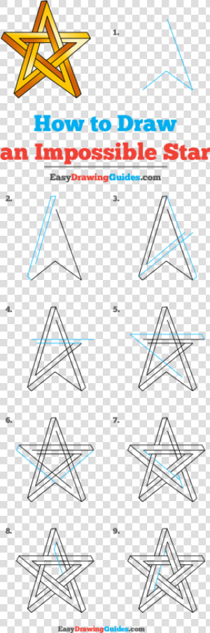 How To Draw Impossible Star   Draw An Impossible Star  HD Png Download