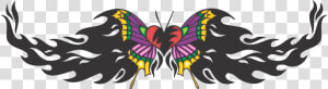 Tribal Butterfly Tattoo Colored Decal   Tattoo Color Png Transparent  Png Download