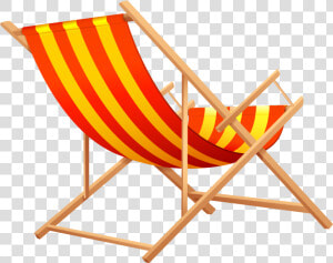 Wooden Chair Png  orange Beach Lounge Chair   Transparent Beach Chair Png  Png Download