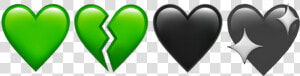  green  hearts  heart  broken  brokenheart  aesthetic   Broken Purple Heart Emoji  HD Png Download