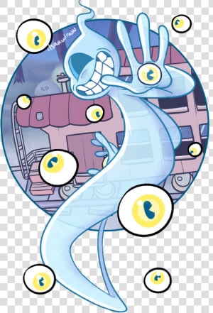 Spooky Space Idiot   Cuphead Ghost Png  Transparent Png