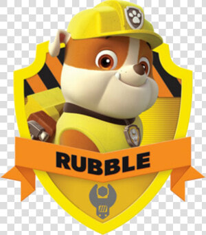 It S Rubble Press 4 To Hear From The Construction Pup   Stickers Paw Patrol Rubble  HD Png Download