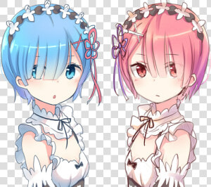  anime  remram  rem  ram   Ram Transparent Re Zero  HD Png Download