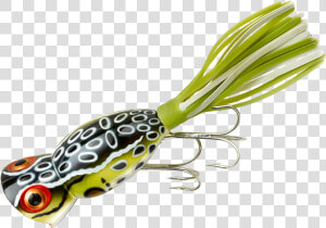 Arbogast Hula Popper 3 8 Oz Fishing Lure Perch Oberflächen köder   Hula Popper Fishing Lure  HD Png Download