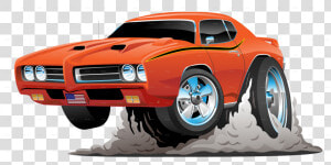 Transparent Classic Cars Png   Cartoon Hot Rod Muscle Car  Png Download