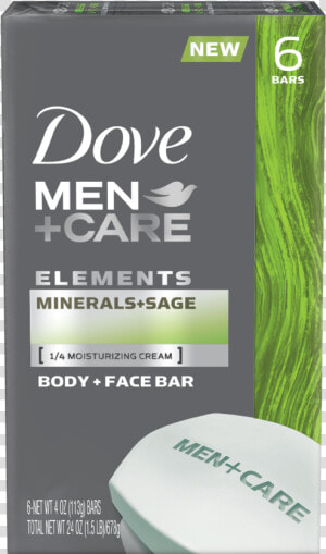 Dove Men Care Elements Minerals Sage Bar Oz   Dove Men Care Elements Minerals Sage  HD Png Download